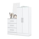 Ver imagem 2 de Cômoda Multiuso Liza 02 Portas 03 Gavetas Briz Branco