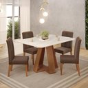Ver imagem 4 de Mesa Jantar Kiara e 4 Cadeiras Yasmin Freijo Veludo Moca Dj Moveis