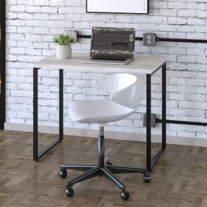 Mesa para Escritório Office Estilo Industrial 0,90m Kuadra Snow