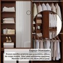 Ver imagem 7 de Guarda-Roupa Casal 6 Portas com Pés e Espelho Interno Giratório 263cm 100% MDF Turim Espresso Móveis Marrom/Jequitiba