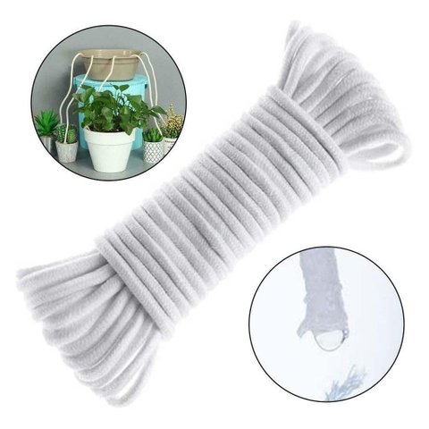 10m Auto Molhando Pavio Cabo Corda de Algodão para Planta 10mm Vivão Vaso Plantas Flores Frutas Jard