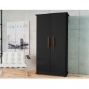 Ver imagem 1 de Sapateira Armário Multiuso Organizador 2 Portas com Chave Primus - Preto