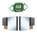 Ver imagem 5 de Armário Espelheira para Banheiro Es8010 com 2 Portas e Nichos Mel/grafite