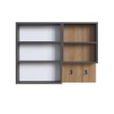 Ver imagem 6 de Armário Espelheira para Banheiro Es8010 com 2 Portas e Nichos Mel/grafite