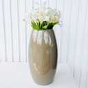 Ver imagem 2 de Vaso médio na cor bege de cerâmica liso centro de mesa