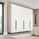 Ver imagem 1 de Guarda-Roupa Casal 6 Portas de Bater Madrid Branco