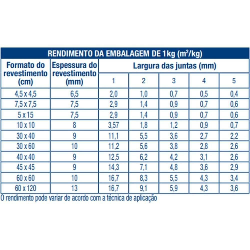 Rejunte Acrílico Premium Cinza Platina 1kg Portokoll - 2