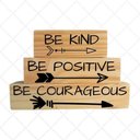 Ver imagem 1 de Trio - Be Positive - em Madeira Pinus