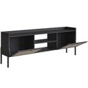 Ver imagem 6 de Rack para Sala de Estar Tv 65 Pol 183cm Pés Madeira Moss A03 Nero Preto - Lyam Decor