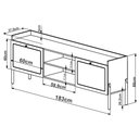 Ver imagem 5 de Rack para Sala de Estar Tv 65 Pol 183cm Pés Madeira Moss A03 Nero Preto - Lyam Decor