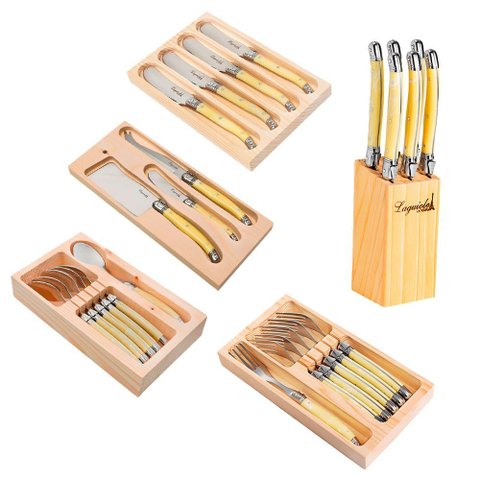 Conjunto de Talheres Luxo 25 Peças Original Laguiole La Tour - Marfim