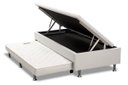 Ver imagem 3 de Cama Box Bau Solteiro Com Auxiliar Semi Ortopedica Suede:VERMELHO