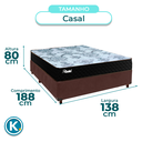 Ver imagem 3 de Cama Box Marrom Casal + Colchão Molas Ensacadas Life Gold Paropas