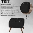 Ver imagem 3 de Kit 2 Puff Puf Para Sala Pes Madeira Trit Veludo SL 944 Peer