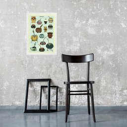 Quadro Decorativo Tipos de Cuia 33x24cm:moldura Branca - 1