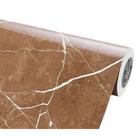 Adesivo para Pia Bancada Imprimax Gold Pedra Mármore Marrom Armani Gloss 1,22m