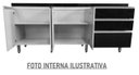 Ver imagem 4 de Gabinete para Pia 2 Metros Balcão 100% Mdf com Puxador em Alumínio Inteiro Chapa de 15mm Ultimas Uni