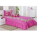 Ver imagem 1 de Kit Cobre Leito Solteiro Amazonas 03 Peças Colcha - Pink