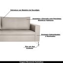 Ver imagem 3 de Sofá Decorativo 2 Lugares 210 CM Denmark Veludo Bege Com Pés Preto - Gran Belo
