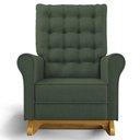 Ver imagem 7 de Poltrona de Amamentação e Descanso Base Madeira com Balanço Brenda G05 Linho Verde - Mpozenato