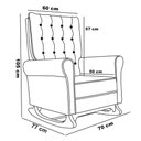 Ver imagem 4 de Poltrona de Amamentação e Descanso Base Madeira com Balanço Brenda G05 Linho Verde - Mpozenato