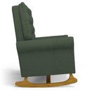 Ver imagem 5 de Poltrona de Amamentação e Descanso Base Madeira com Balanço Brenda G05 Linho Verde - Mpozenato