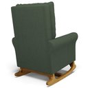 Ver imagem 6 de Poltrona de Amamentação e Descanso Base Madeira com Balanço Brenda G05 Linho Verde - Mpozenato