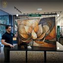 Ver imagem 5 de Quadro Abstrato Harmonia Florescer da Alma - 153x103cm
