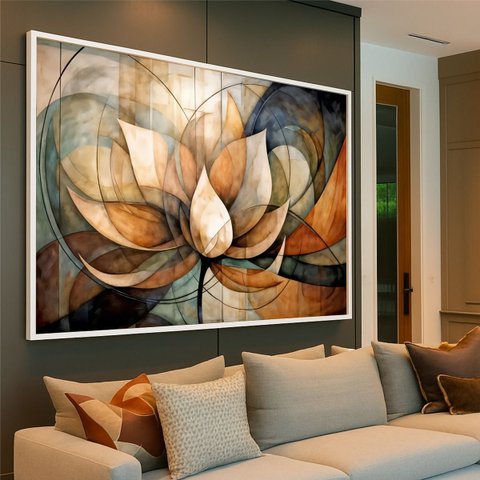 Quadro Abstrato Harmonia Florescer da Alma - 153x103cm
