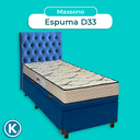 Ver imagem 4 de Cama Box Bau + Colchão Solteiro D33 Maxsono Paropas + Cabeceira Estofada