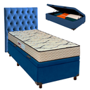 Ver imagem 1 de Cama Box Bau + Colchão Solteiro D33 Maxsono Paropas + Cabeceira Estofada