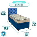Ver imagem 3 de Cama Box Bau + Colchão Solteiro D33 Maxsono Paropas + Cabeceira Estofada