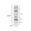 Ver imagem 6 de Guarda-roupa Modulado 1 Porta com Prateleiras sem Gavetas com Cabideiro 45cm 100% MDF Clean