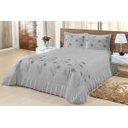 Ver imagem 1 de Cobre Leito Casal Queen Lírio 03 Peças Bordado - Cinza