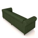 Ver imagem 7 de Sofá Living Sala de Estar Stanford Chesterfield 3 Lugares 240cm Pés de Madeira Couro Verde Manchado