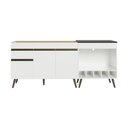 Ver imagem 4 de Kit Balcão de Cozinha para Pia e Cooktop-Forno Florença 3 Portas MDP 190cm Branco