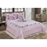 Kit Cobre Leito Casal Queen Amazonas 04 Peças Colcha - Rosa - 1