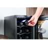 Adega de Vinho Climatizada Electrolux 12 Garrafas Uma Porta Preto com Acabamento em Alumínio  - 7