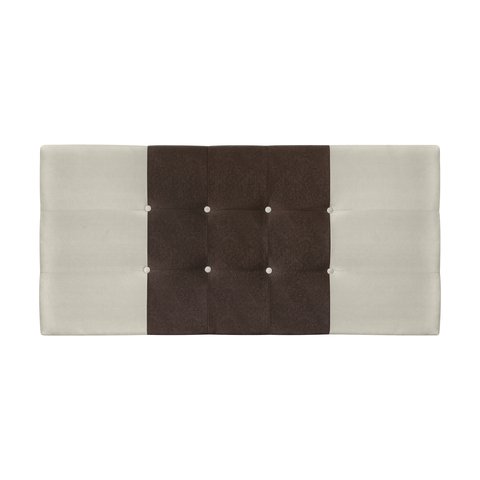 Painel Estofado Nina 195 Cm para Cama Box Quarto Casal King Size Suede Bege/marrom Jbe Móveis