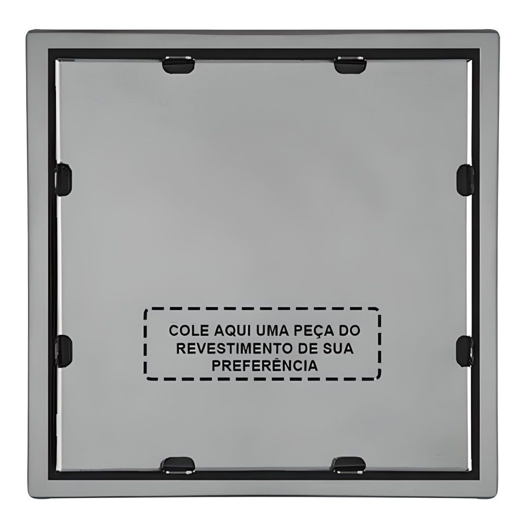 Ralo Inox 10x10cm Quattro Oculto Quadrado - Mozaik - 2