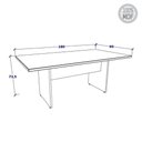 Ver imagem 4 de Mesa de Reunião Retangular F5 Office Moderno MDF 180cm Freijó com Preto F5 Office