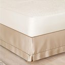 Ver imagem 1 de Saia para Cama Box Casal Padrão Ponto Palito 1 Peça Caqui