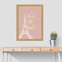 Ver imagem 2 de Quadro Moldura Dourada Torre Eiffel 24x18cm:com Acetato