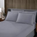 Ver imagem 2 de Jogo de Cama Buettner Casal Malha 100% Algodao Liso 3 Peças Image Cinza