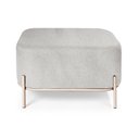 Ver imagem 1 de Puff Jequitiba Aço Carbono Dourado Tecido Bege Seixo