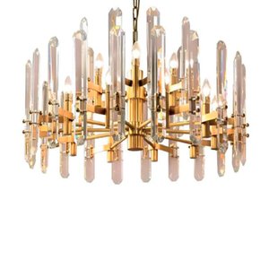 Lustre Clássico Áustria em Metal e Cristal para Sala de Jantar e Ambientes Modernos - 45x80cm