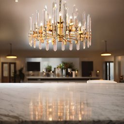 Lustre Clássico Áustria em Metal e Cristal para Sala de Jantar e Ambientes Modernos - 45x80cm - 2
