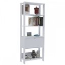 Ver imagem 3 de Estante para Livros Match 1 Porta 3 Prateleira Branco - Artely
