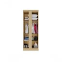 Ver imagem 2 de Guarda Roupa Casal Modulado Canto Crsal 11 Portas de Bater 2 Gavetas MDP Madeirado-Cinza Multimó