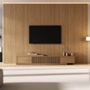 Ver imagem 2 de Rack Extensível Ripado com Painel TV 86 Polegadas Planejado 320x250cm Aruá CabeCasa MadeiraOriginals Marrom